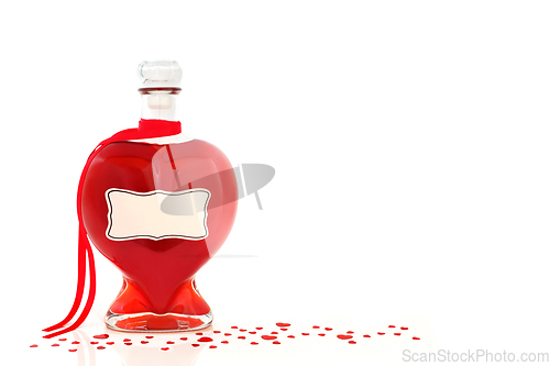 Image of Heart Shaped Perfume  Bottle  