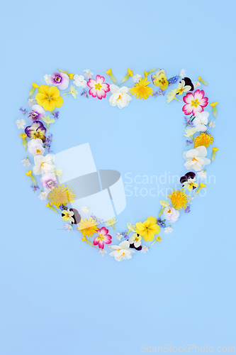 Image of Heart Shape Floral Spring Wreath Design