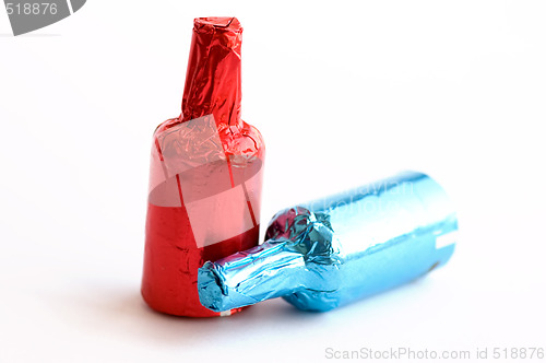 Image of Colorful chocolate bottles