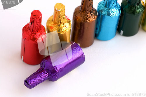 Image of Colorful chocolate bottles