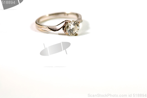 Image of Crystal ring isolated over white