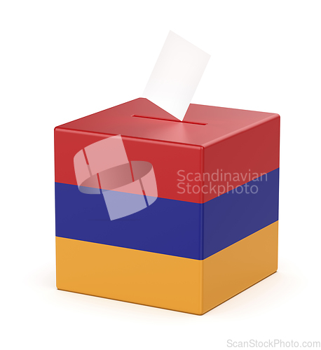 Image of Ballot box with the flag of Armenia