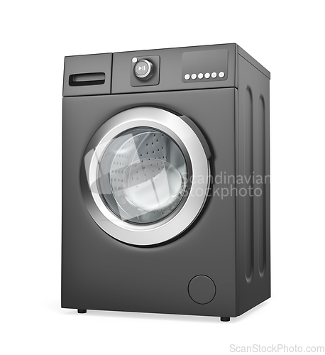 Image of Black washing machine
