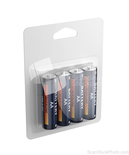 Image of Blister pack of four AA size batteries