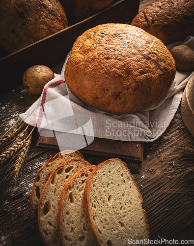 Image of Fresh bread and wheat