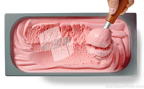 Image of pink strawberry ice cream