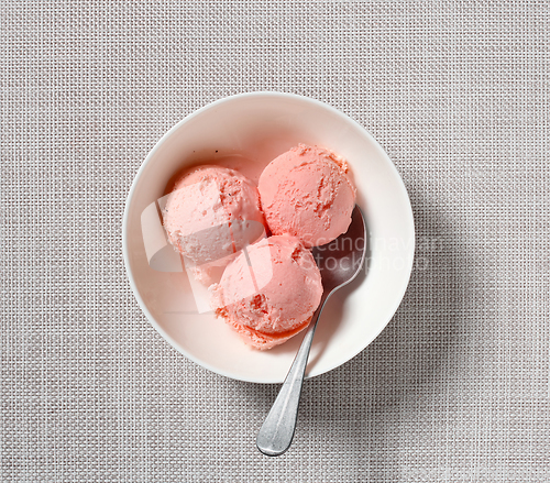 Image of pink strawberry ice cream