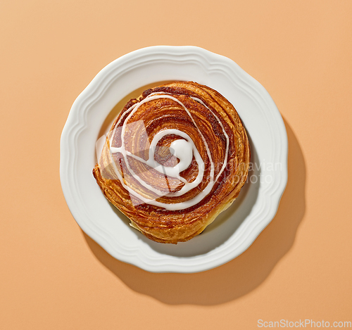 Image of freshly baked cinnamon roll