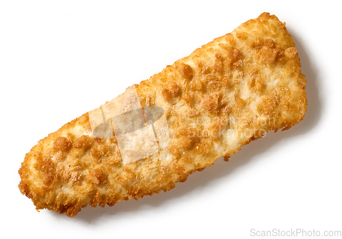 Image of fried breaded fish fillet