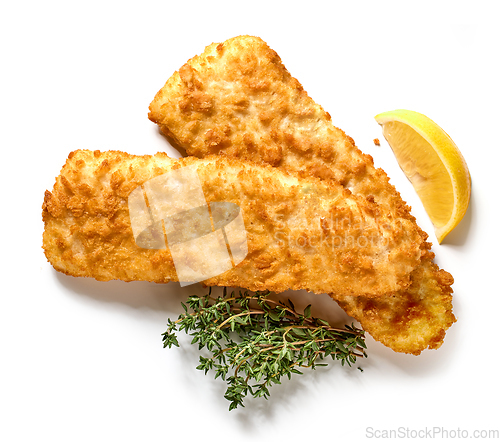 Image of fried breaded fish fillets