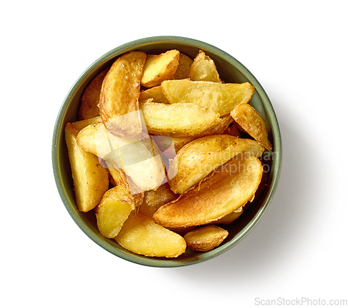Image of bowl of fried potato wedges