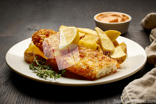 Image of plate of fish and chips