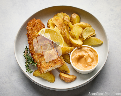 Image of bowl of fish and chips