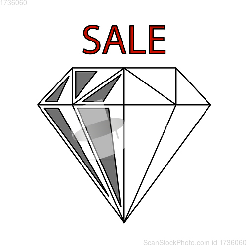 Image of Dimond With Sale Sign Icon