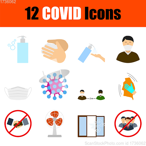 Image of COVID Icon Set