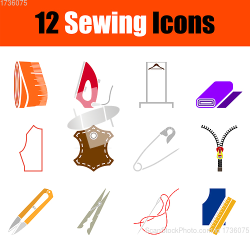 Image of Sewing Icon Set