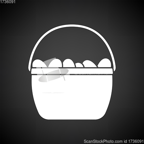 Image of Easter Basket With Eggs Icon