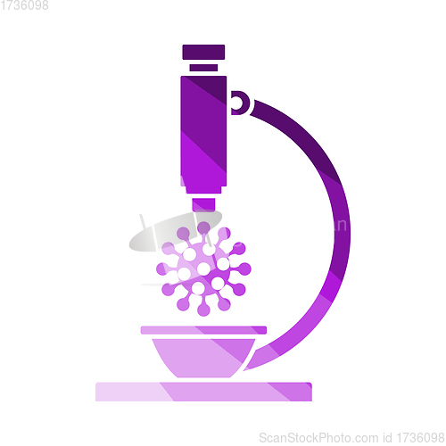 Image of Research Coronavirus By Microscope Icon