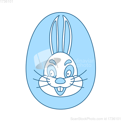 Image of Easter Egg With Rabbit Icon