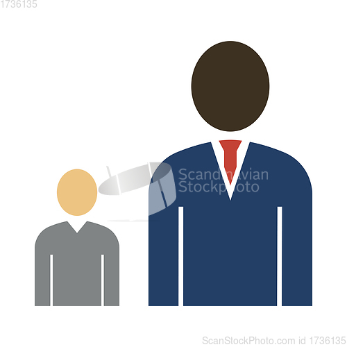 Image of Man Boss With Subordinate Icon