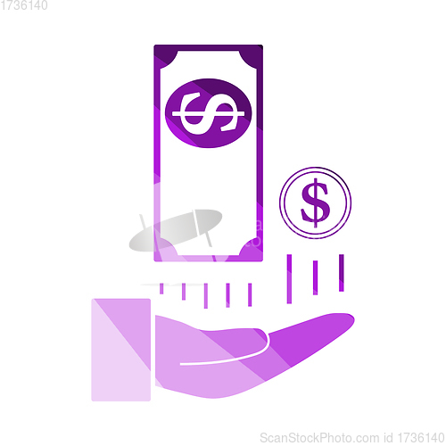 Image of Cash Back To Hand Icon