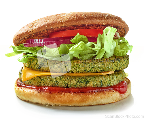 Image of fresh tasty vegan burger