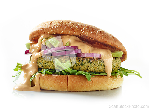 Image of fresh vegan burger