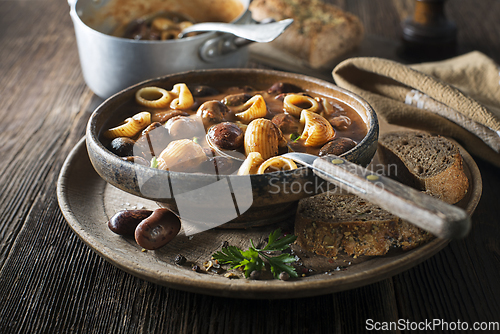 Image of Bean stew pasta