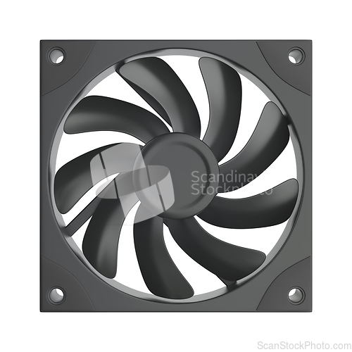 Image of Black computer fan