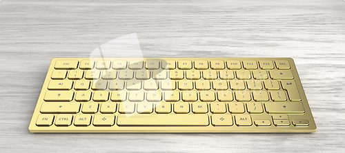 Image of Luxury golden computer keyboard