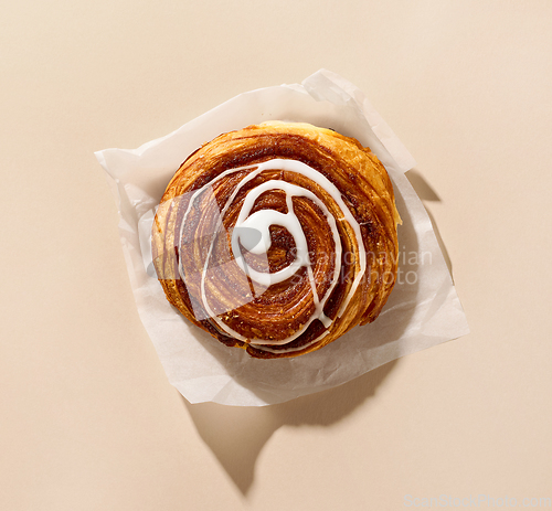 Image of freshly baked cinnamon roll