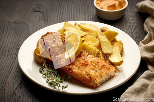 Image of plate of fish and chips