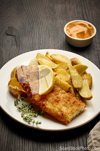 Image of plate of fish and chips