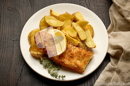 Image of plate of fish and chips