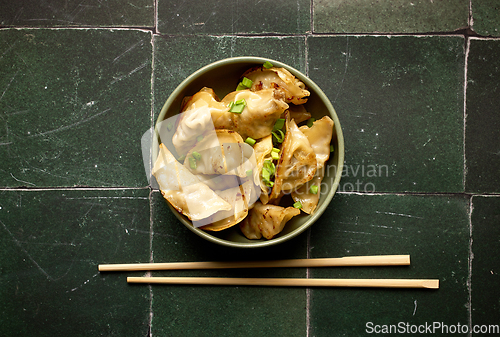 Image of bowl of asian dumplings 