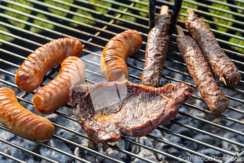 Image of various grilled meat and sausages