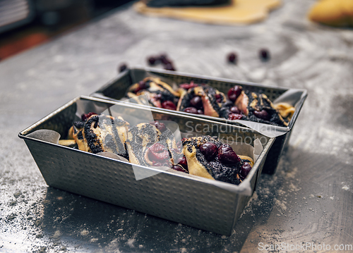 Image of Raw poppy seed and cherry babka