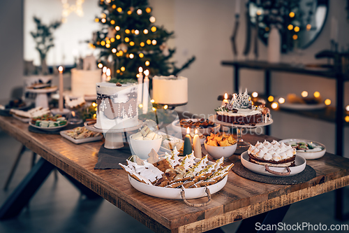 Image of Various Christmas holiday desserts