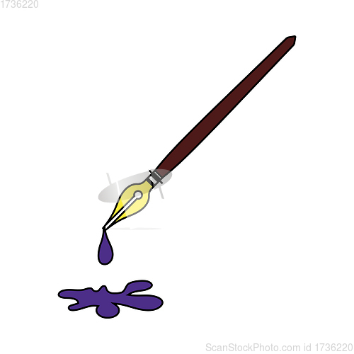 Image of Fountain Pen With Blot Icon