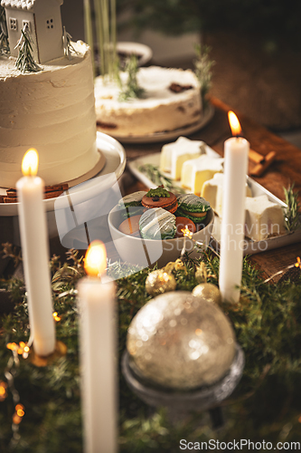 Image of Christmas dessert table