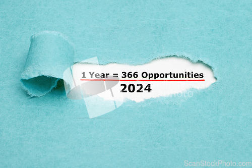 Image of Motivational Quote 1 Leap Year 2024 Equal To 366 Opportunities