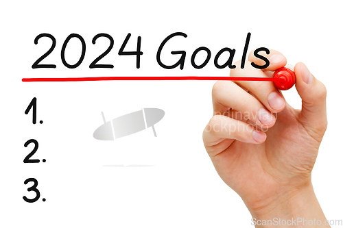 Image of New Year 2024 Blank Resolutions Goals List