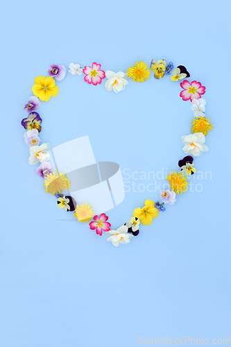 Image of Heart Shape Spring Flower Wreath