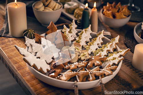 Image of Christmas gingerbread cookies