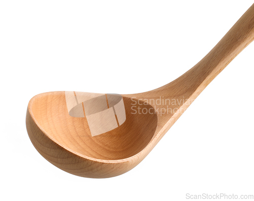 Image of empty wooden ladle