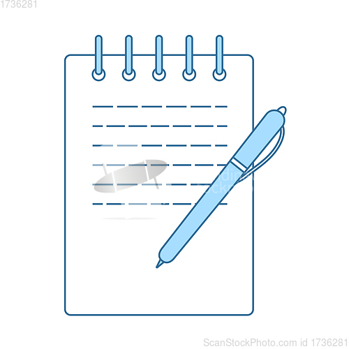 Image of Notebook With Pen Icon