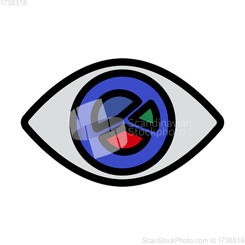 Image of Eye With Market Chart Inside Pupil Icon