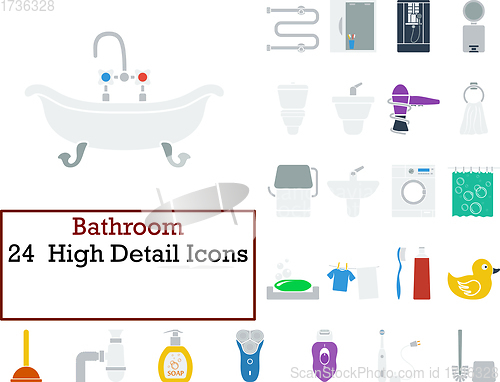 Image of Bathroom Icon Set