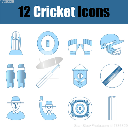 Image of Cricket Icon Set