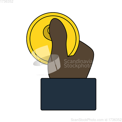 Image of Hand Hold Dollar Coin Icon